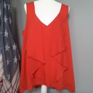 Bisou Bisou Michele Bohbot Blouse 0X - Red